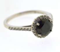 Sterling Silver Round Color Stone Ring