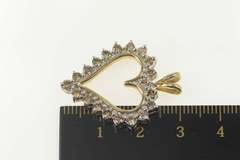 10K Yellow Gold 0.60 Ctw Diamond Classic Heart Love Pendant