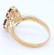 Fancy Yellow Gold 8 Stone Rubies Ring