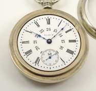 Handsome Elgin c. 1900 Pocket Watch in Nickel