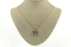 10K Yellow Gold 0.20 Ctw Classic Diamond Heart Love Symbol Pendant