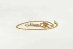 14K Yellow Gold Victorian Diamond Pearl Drop Statement Necklace