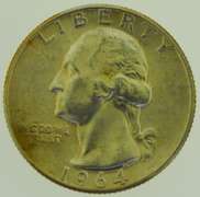 1964 Washington Silver Quarter lot of Two 25C US Coin