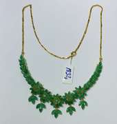 14kt Solid Yellow Gold & Emerald Necklace- 26.0 Carats!