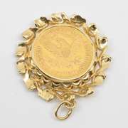 1881 $5 Gold Piece in Fancy Bezel