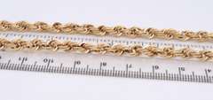 Incredible Yellow Gold Rope Chain Necklace