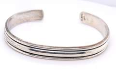 Vintage 925 Sterling Silver Mexico Cuff Bangle