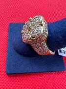 UNISEX 14K YELLOW GOLD RING WITH 4.5 CARATS IN DIAMOND