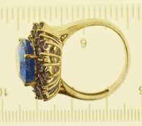 Sterling Silver Large Oval Tanzanite Ring