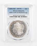 MS63 PL 1878 7TF Morgan Silver Dollar R78 VAM 43 - Doubled Legs - PCGS