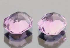Glittering 3.54ct fancy cut Brazilian Amethyst pair