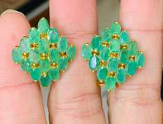14kt Yellow Gold & Emerald Earrings- 10.0 Carats!