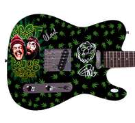 Cheech And Chong Weed 420 Best Buds Up in Smoke Graphics Photo Signed Guitar ACOA