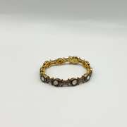 Unique  British Style 8ctw NATURAL DIAMONDS On 18kt Gold Filled Bracelet