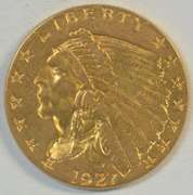Ultra Choice BU 1927 US $2.50 Indian Gold Piece