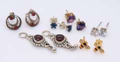 Lot of 6 Vintage Sterling Silver Earrings