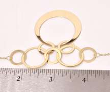 Creative Circle Rings Necklace in 14K Yellow Gold