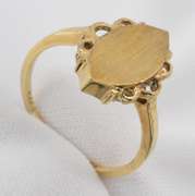 Cute Petite Marquise Sahped Signet Ring