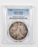 MS66 1987 American Silver Eagle - Graded PCGS