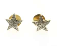 Splendid 18kt Yellow Gold Starfish Diamond Earrings