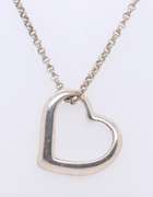 Vintage Sterling Silver Heart Shaped pendant on Chain