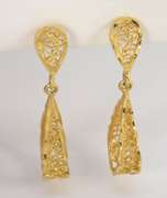 Dangling Filigree 14k YG Earrings