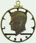1964 John Kennedy Silver US Coin 8.1 Grams Pendant