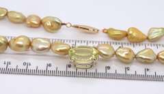 Pearl and Lime Quartz Stone Necklace