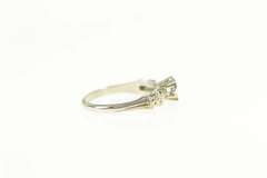 14K White Gold Vintage 1950's NOS 3.5mm Engagement Setting Ring