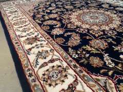 Fine Silk & Wool Kashan Rug 4x6