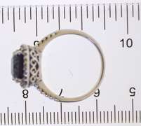 Sterling Silver Cushion Cut Purple Spinel Ring
