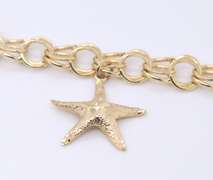 Incredible Yellow Gold Charm Bracelet with 3 Charms