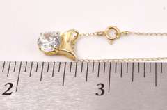 Darling CZ Pendant Necklace in 14K Yellow Gold