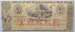 $3 Office Of The South Carolina Rail Road Note