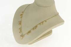 18K Yellow Gold 0.60 Ctw Movado Diamond Square Fringe Chain Necklace