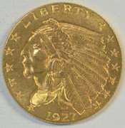 Ultra Choice BU 1927 US $2.50 Indian Gold Piece