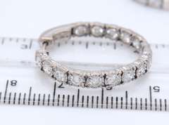 Dazzling White Gold 2cts inside out Hoop Earrings with LGL Cert