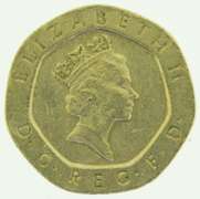 Lot of Three 20 Pence UK Coin