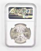 Mint Error MS66 1983 Mo Mexico 1 Silver Onza - OBV Lamination - NGC