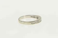 14K White Gold 0.22 Ctw Diamond Classic Channel Wedding Band Ring