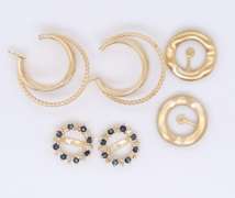 Fabulous Lot of 3 Yellow Gold Earrings Jackets