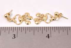 Classy Dangle Earrings in 14K Yellow Gold