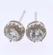 Sterling Silver Crystal Earrings Lot
