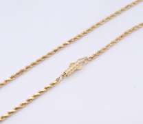 Popular Yellow Gold Rope Chain Necklace