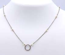 Vintage Sterling Silver Pearl Necklace