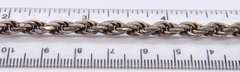 Vintage Italian Sterling Silver Rope Chain Necklace