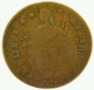 1787 Connecticut Copper Miller 33.37-Z.9 W3915 Rarity-5 Draped Bust Left Very Good