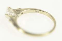 14K White Gold 0.60 Ctw Diamond Oval Cathedral Engagement Ring