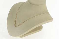 10K Yellow Gold Ctw Diamond Chevron Twist Pendant Necklace