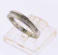 10KT White Gold Two Diamond Bands